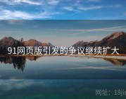 91网页版引发的争议继续扩大