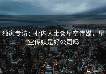 独家专访：业内人士谈星空传媒，星空传媒是好公司吗