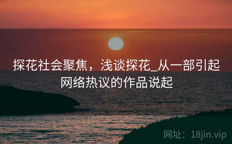 探花社会聚焦，浅谈探花_从一部引起网络热议的作品说起