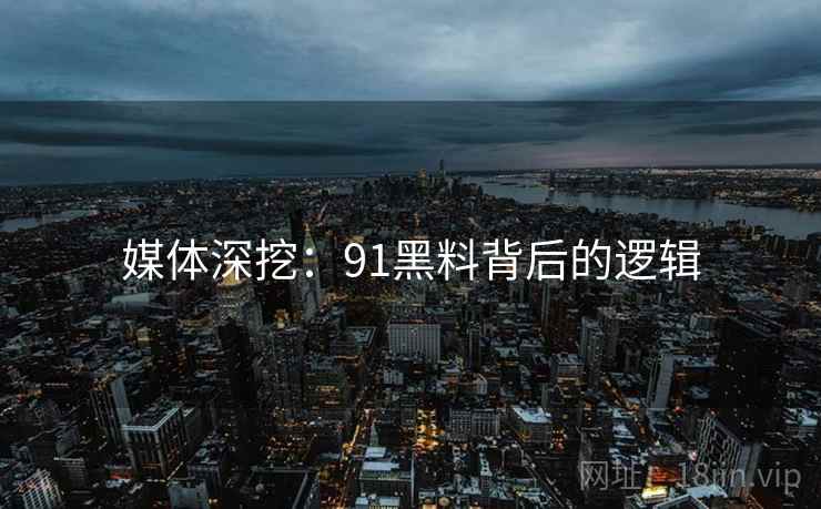 媒体深挖：91黑料背后的逻辑